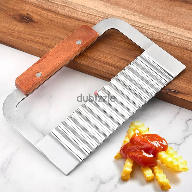 Crinkle Potato Cutter, Wavy Chopper Knife 2