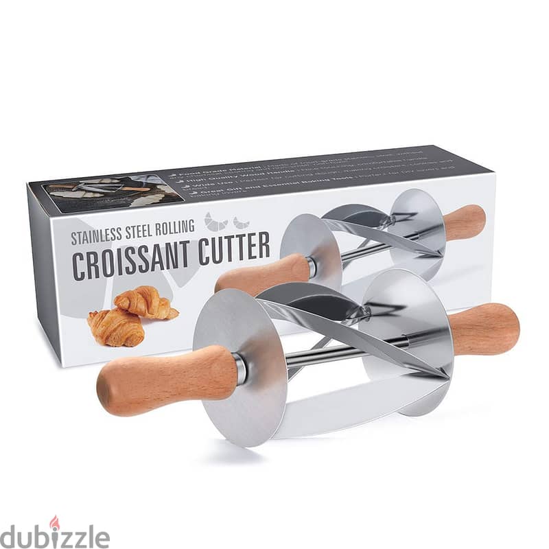 Croissant Maker Stainless Steel Roller Slices Perfect Shaped Pastry 1