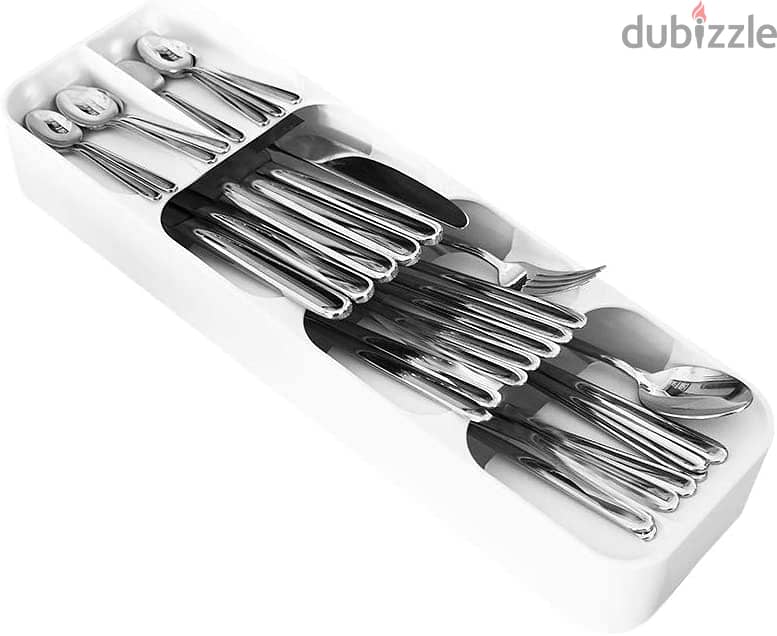 DecoBella 5 Section Drawer Cutlery Organizer 0