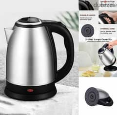 Electric Hot Water Kettle 2 Liters Stainless Steel 1500 Watt Power