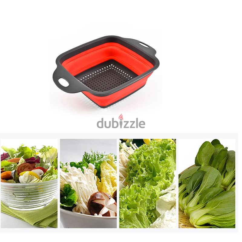 Foldable Drain Multipurpose Basket (Square) 3