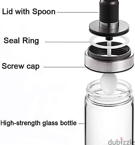 Glass Spice Jars with Serving Spoon, Mason Storage Canister 7