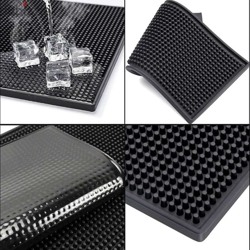 Heavy Duty Bar Mat PVC Rubber Wet Dish Drying Spill Matting 45x30cm 0