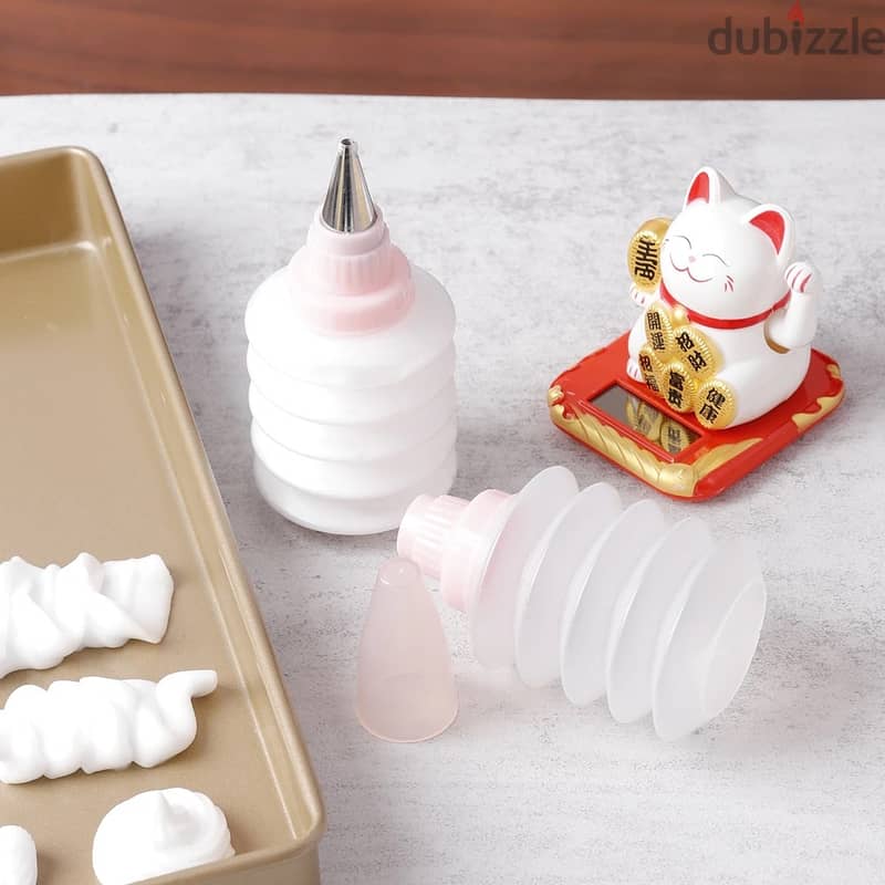 Icing Bottles with Stainless Steel Decorating Mouth (3 pcs) 3