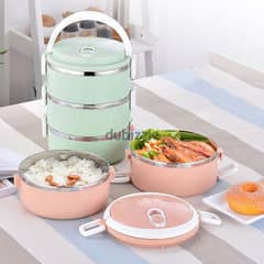 Insulated Lunch Box Made of Stainless Steel, 3 Layers 0