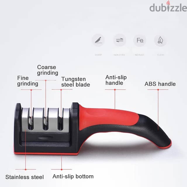 Kitchen Knife Accessories: 3-Stage Knife Sharpener Helps Repair 2