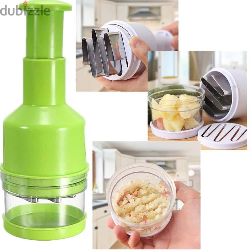 Kitchen Slicer Peeler Dicer Vegetable Garlic Onion Food Pressing Chop 0