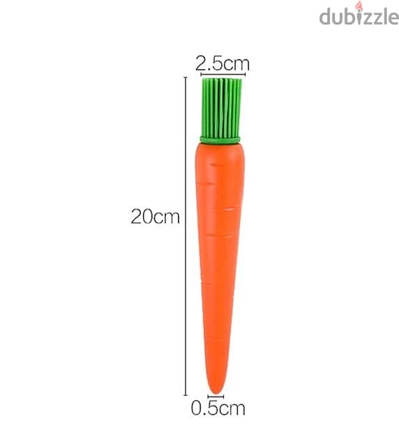 Kitchen Supplies (Carrot Shaped Silicon Kitchen Oil Brush) 1