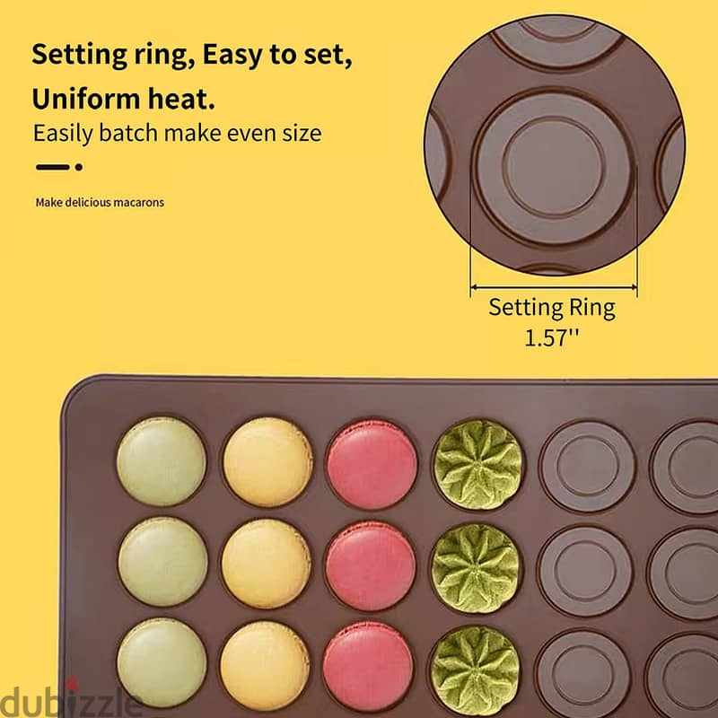 Macaron Silicone Baking Mat, Macaron Mat Almond muffin chocolate chip 1