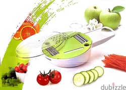 Manual Round Vegetable Slicer with Lid 0