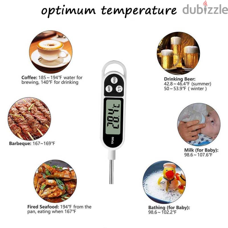 Meat Food Candy Thermometer, Probe Instant Read Thermometer, Digital 5