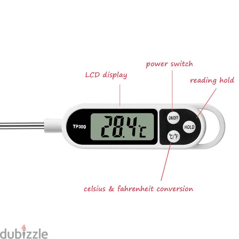 Meat Food Candy Thermometer, Probe Instant Read Thermometer, Digital 6