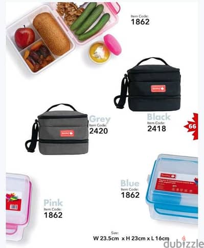 Lunch bags with Tupperwares