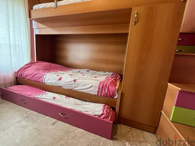 Bedroom Set: Bunk Beds with Pull-Out Bed and Accessories 4