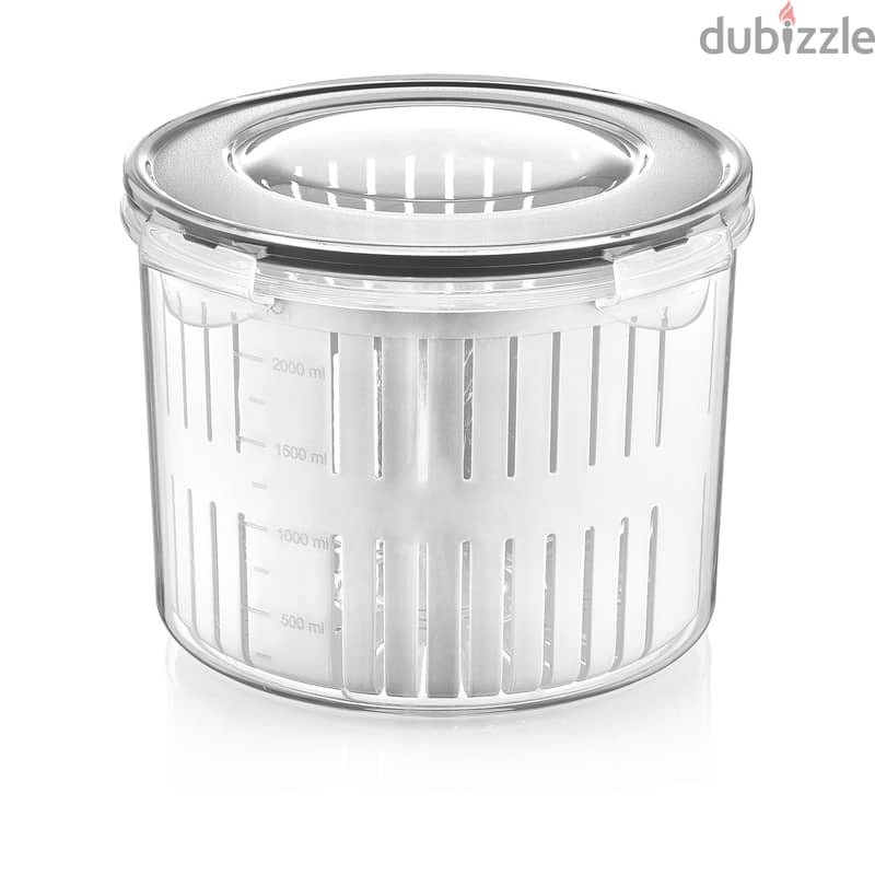 Pickle Jar with Strainer Insert, Deli Food Storage Container, Pickle 1