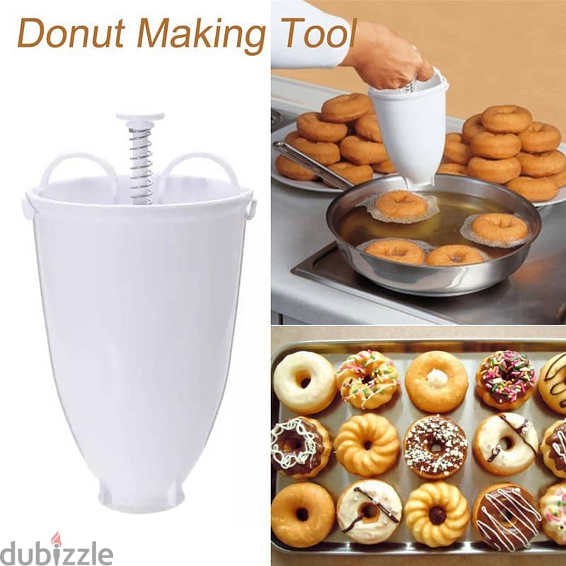 Plastic Doughnut Donut Maker Machine Mold DIY Tool Kitchen Pastry Mak 2