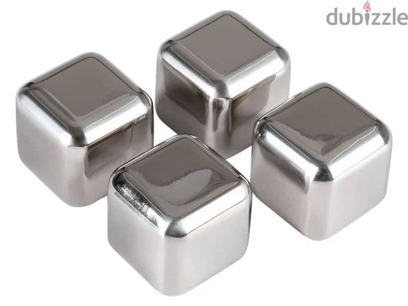 stainless steel ice cubes 0