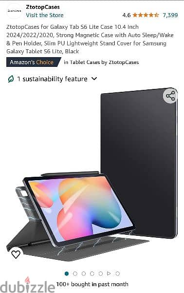 Samsung Tab S6 Lite (Open Box) + ZToTop Magnetic Cover 1