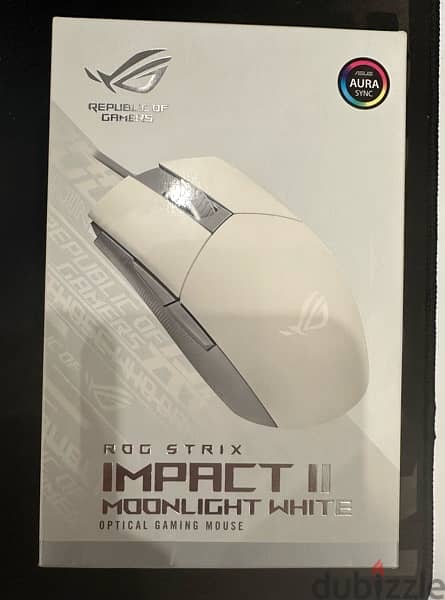 Asus Rog Strix Impact 2 White Gaming Mouse 0