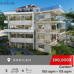 Sheileh | 150 sqm + 115 sqm Garden | Full Sea View