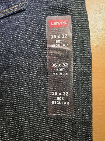 Jeans Levis 505, new, never worn, 36×32 3