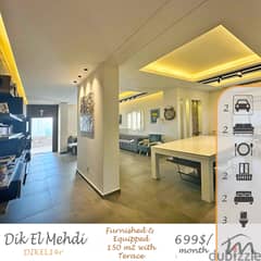 Dik El Mehdi | Signature | Terrace | Furnished/Equipped 2 Bedrooms Apt 0