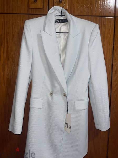 Zara light blue blazer 1