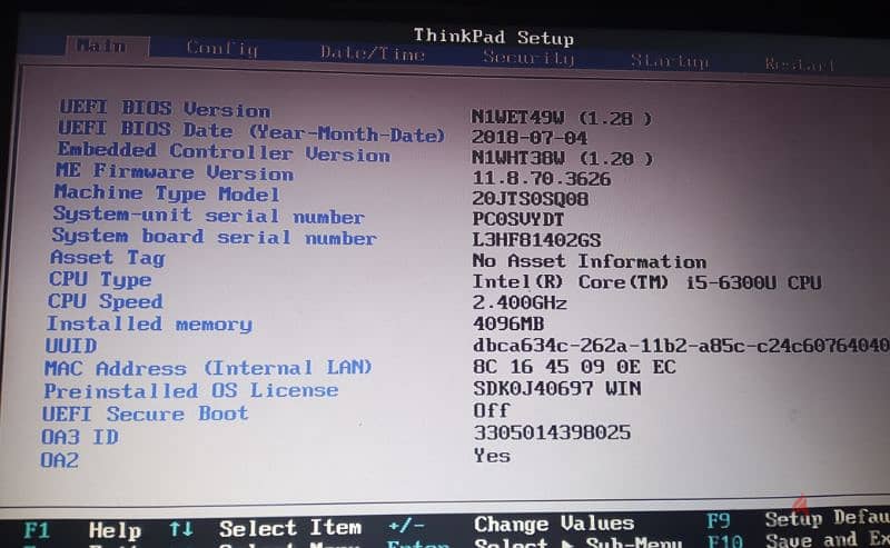 Lenovo T470s i5 gen 6 motherboard بورد لينوفو 2