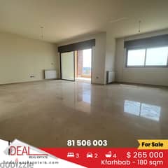 Apartment for sale in kfarhbab 180 SQM REF#MA15028