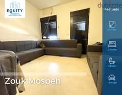 130SQM Apartment For Sale In Zouk Mosbehشقة للبيع في زوق مصبح#RK91525