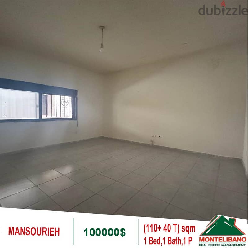 100000$!! ِApartment for sale located in Mansourieh 1