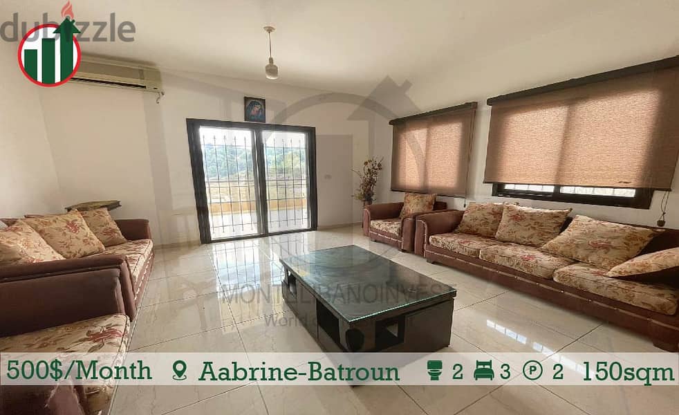 Fully Furnished Apartment for Rent in Aabrine-Batroun!!!! 2