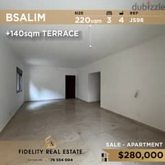 Apartment for sale in Bsalim JS98 شقة للبيع بصاليم