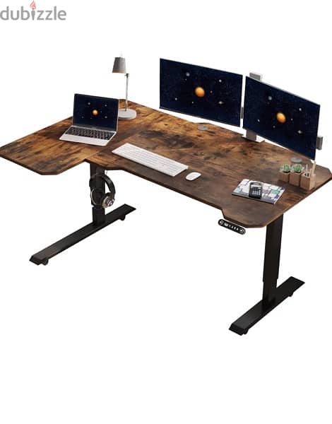 L shape Adjustable Standing Desk طاولة مكتب 1