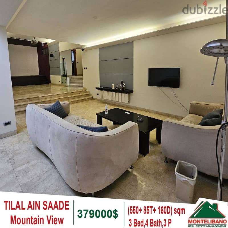 379000$!!! Mountain View Villa for sale located in Tilal Ain Saade 1