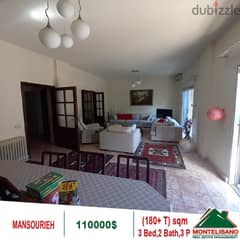 110000$!! Apartment for sale located in Mansourieh 0