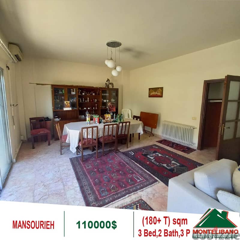 110000$!! Apartment for sale located in Mansourieh 1