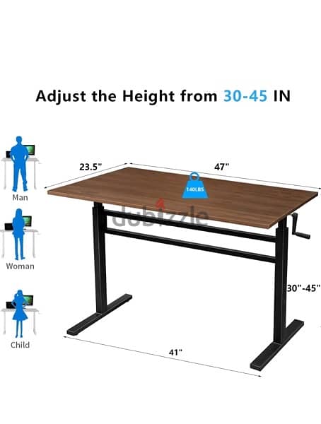 Adjustable Standing Desk طاولة مكتب 2