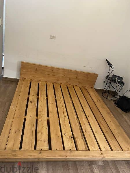 wood bed Japanese style تخت خشب ارضي 6