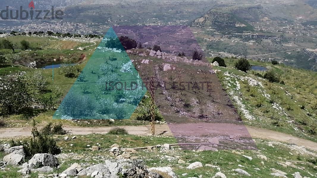 A 15,775m2 land having an open mountain view for sale in Jbeil/Ghabat 2