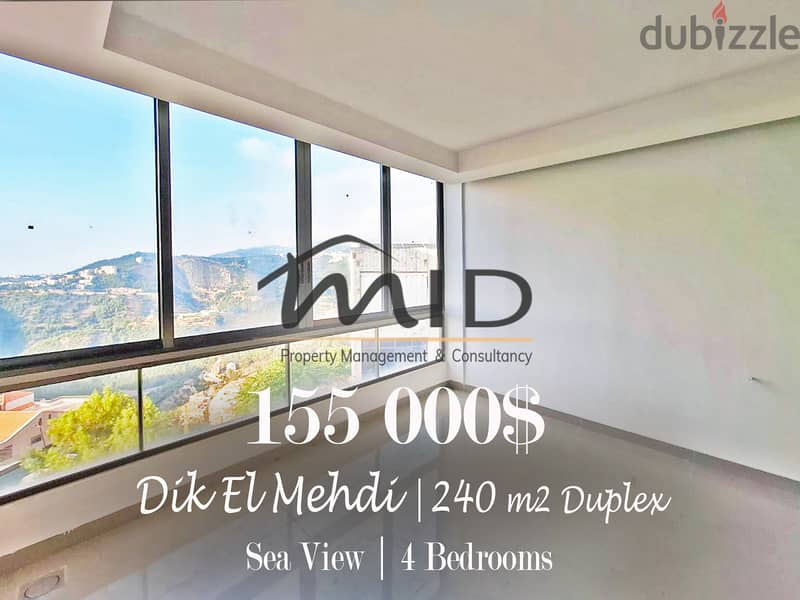 Dik El Mehdi | Brand New 240m² Duplex | Terrace | Open View | Catch 1