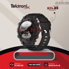 Green Lion GPS Pro Smart Watch - Black + Red