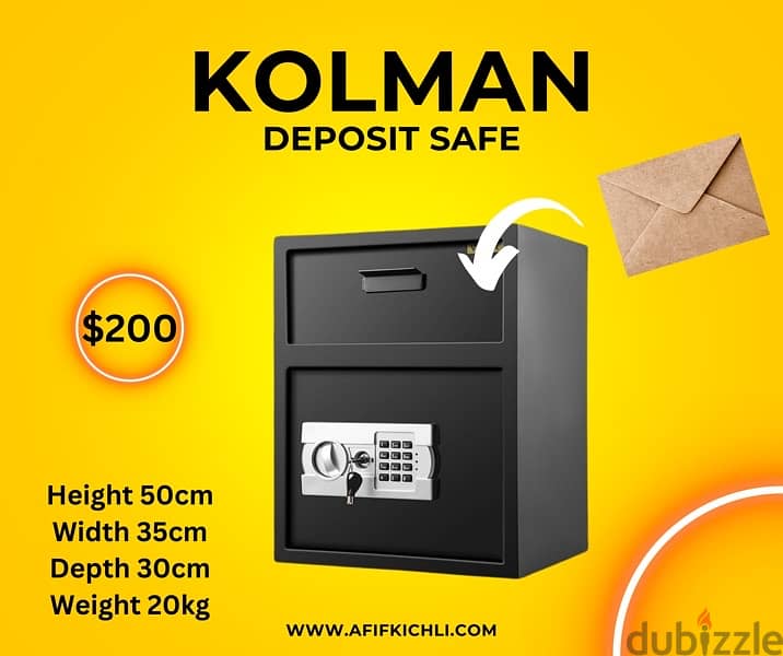 Kolman Safe Box all Sizes خزنات حديد جميع القياسات 4