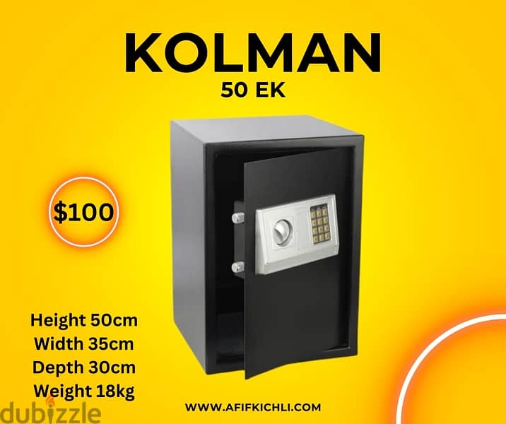 Kolman Safe Box all Sizes خزنات حديد جميع القياسات 7