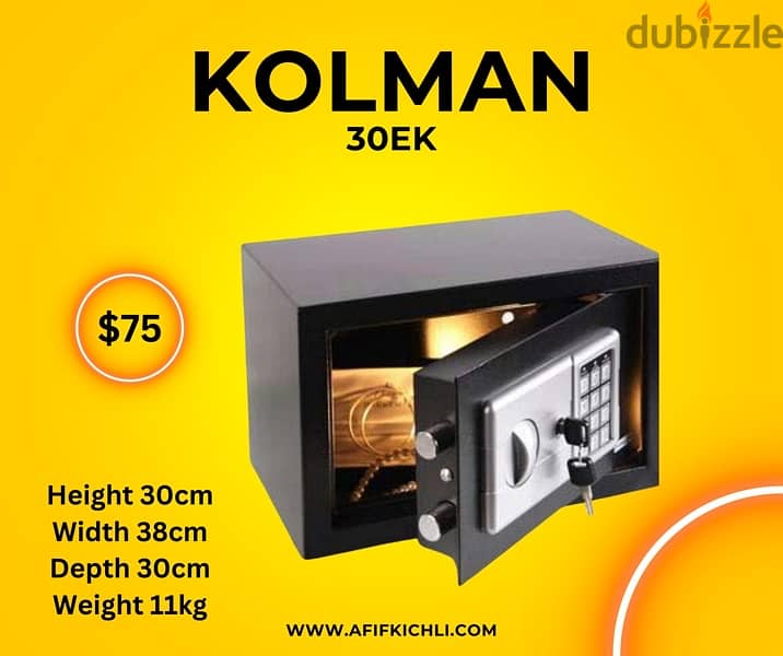 Kolman Safe Box all Sizes خزنات حديد جميع القياسات 16