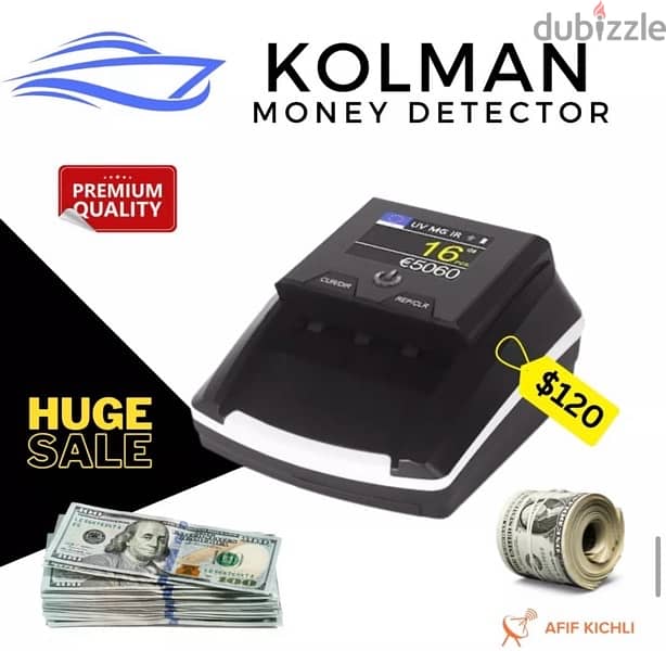 Kolman Pro Money Counters USD EURO LBP مكنات عد وفحص النقود 3