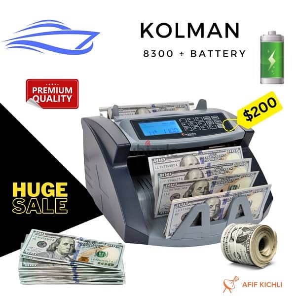 Kolman Pro Money Counters USD EURO LBP مكنات عد وفحص النقود 5