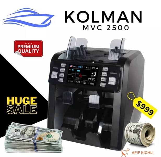 Kolman Pro Money Counters USD EURO LBP مكنات عد وفحص النقود 6