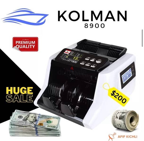 Kolman Pro Money Counters USD EURO LBP مكنات عد وفحص النقود 8