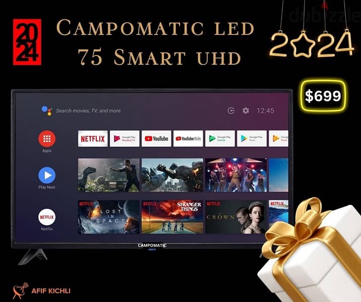 Samsung Campomatic LED 32-43-50-55-65-75 Smart UHD كفالة شركة 1